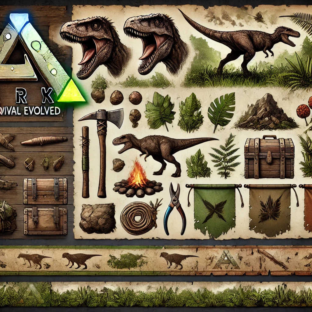 ark: survival evolved (2017) game icons banners